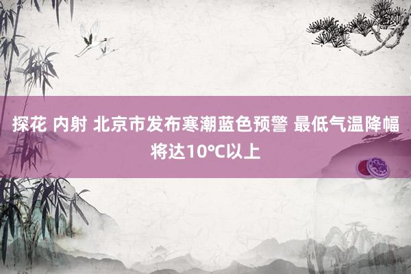 探花 内射 北京市发布寒潮蓝色预警 最低气温降幅将达10℃以上