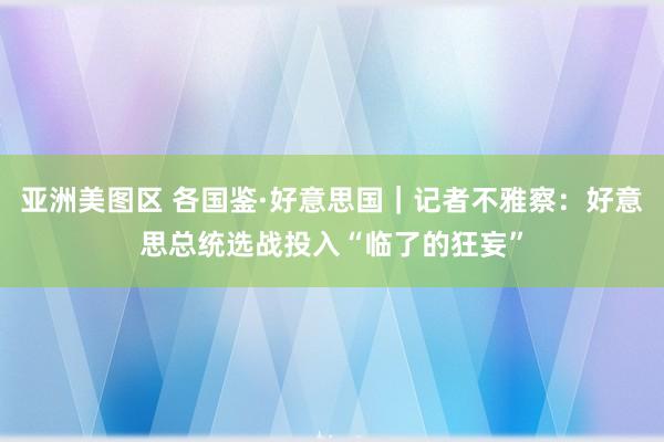 亚洲美图区 各国鉴·好意思国｜记者不雅察：好意思总统选战投入“临了的狂妄”