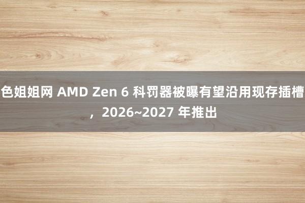 色姐姐网 AMD Zen 6 科罚器被曝有望沿用现存插槽，2026~2027 年推出