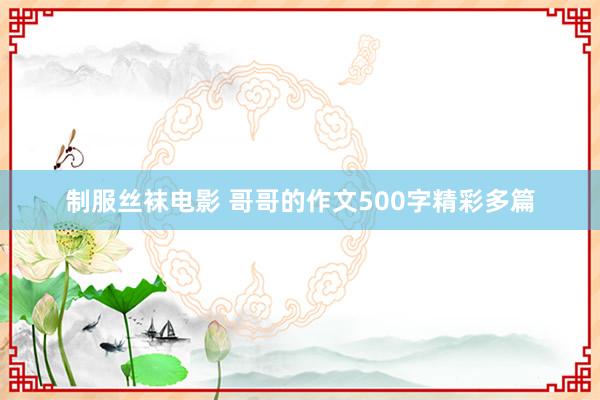 制服丝袜电影 哥哥的作文500字精彩多篇