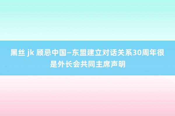 黑丝 jk 顾忌中国—东盟建立对话关系30周年很是外长会共同主席声明